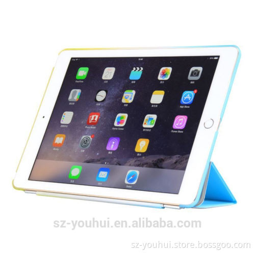 Factory Price Rainbow Color 2 Folio Flip Leather Case For Ipad Air